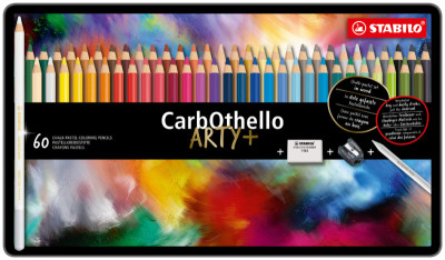 STABILO Crayon pastel CarbOthello, étui métallique de 24