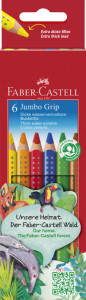 FABER-CASTELL Crayons de couleur JUMBO GRIP, étui de 12