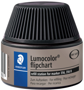 STAEDTLER Flacon de recharche Lumocolor 488 56, noir, pour