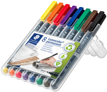 STAEDTLER Marqueur permanent 318F Lumocolor, étui de 4