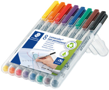 STAEDTLER Marqueur non-permanent 316F Lumocolor, étui de 6