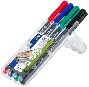 STAEDTLER Marqueur permanent 318F Lumocolor, étui de 8