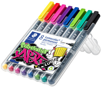 STAEDTLER Marqueur permanent 318F Lumocolor, étui de 8