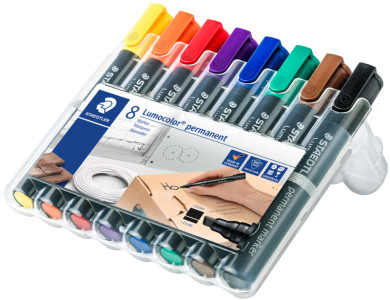 STAEDTLER Marqueur permanent Lumocolor 350, étui de 4