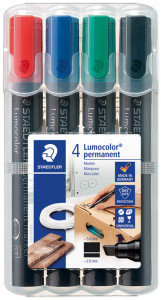 STAEDTLER Marqueur permanent Lumocolor 350, étui de 4