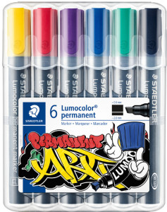 STAEDTLER Marqueur permanent Lumocolor 350, étui de 4