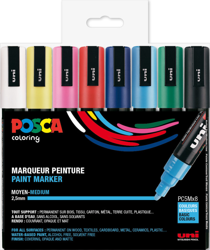Marqueur peinture POSCA (PC-5M) - blanc