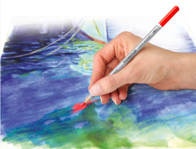 STAEDTLER Crayon aquarellable karat aquarelle, étui métalli-