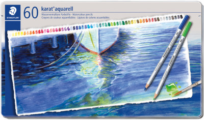 STAEDTLER Crayon aquarellable karat aquarelle, étui métalli-