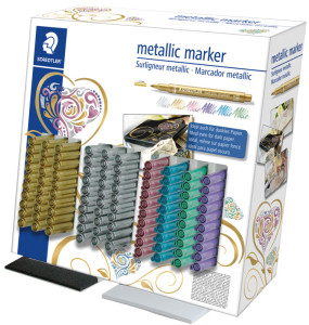 STAEDTLER Marqueur permanent Metallic, présentoir de 100