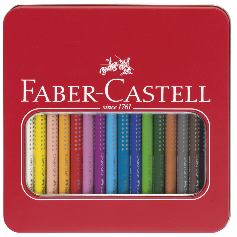 FABER-CASTELL Crayons couleur Jumbo GRIP
