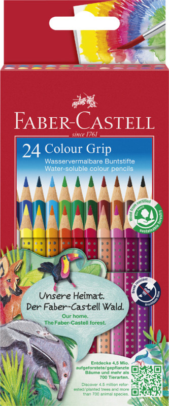 Faber Castell, Crayons de couleur, Triangle, ColourGRIP, 201540