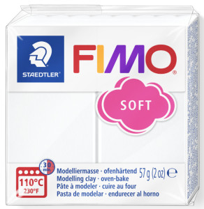 FIMO Pâte à modeler SOFT, à cuire, rouge, 57 g