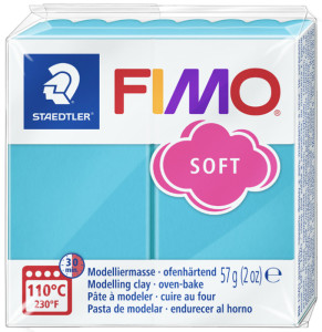 FIMO Pâte à modeler SOFT, à cuire, rouge, 57 g