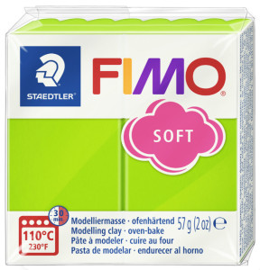 FIMO Pâte à modeler SOFT, à cuire, rouge, 57 g