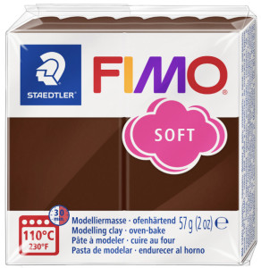 FIMO Pâte à modeler SOFT, à cuire, rouge, 57 g