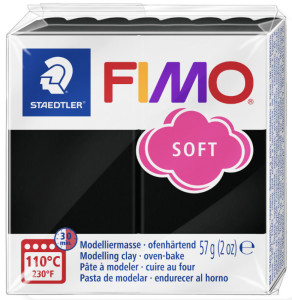 FIMO Pâte à modeler SOFT, à cuire, rouge, 57 g