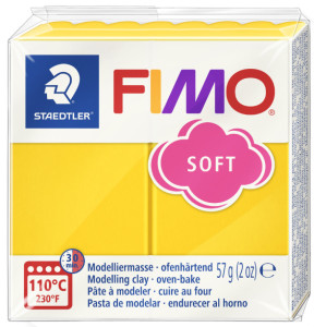 FIMO Pâte à modeler SOFT, à cuire, rouge, 57 g