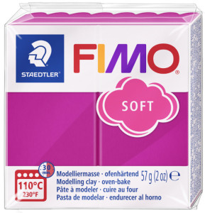 FIMO Pâte à modeler SOFT, à cuire, rouge, 57 g