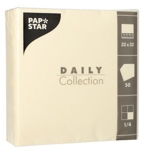 PAPSTAR Serviettes, 330 x 330 mm, 3 couches, blanc