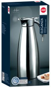 cruche emsa ELEGANZA, 0,6 litres, en acier inoxydable