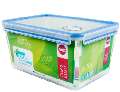 emsa boîte de conservation CLIP & CLOSE, 5,5 l, transparent