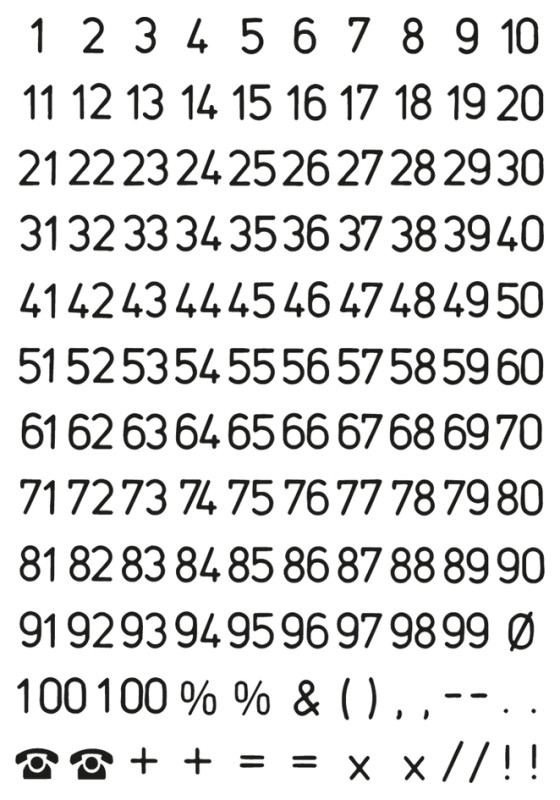 Etiquettes de chiffres noirs autocollants - 15 mm HERMA 4164