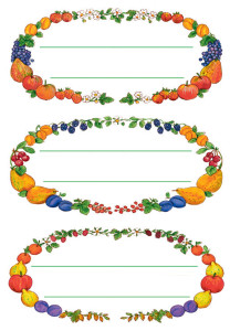 HERMA étiquettes de cuisine corbeille de fruits, 76x35 mm