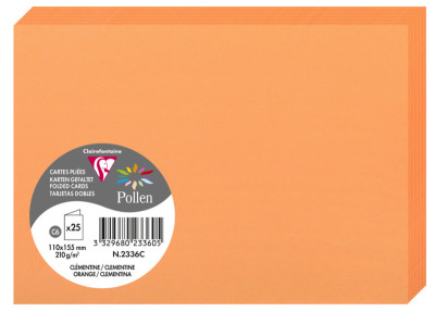 Pollen by Clairefontaine Carte double C6, bleu lavande