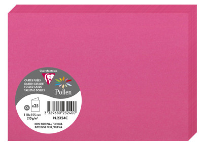 Pollen by Clairefontaine Carte double C6, rouge groseille