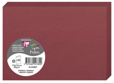 Pollen by Clairefontaine Carte double C6, rouge groseille