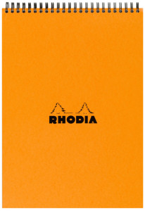 RHODIA Bloc spiralé, format A4, quadrillé 5x5, orange