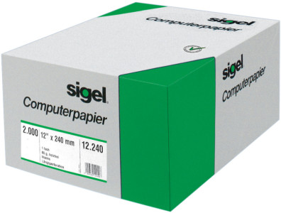 sigel papier listing sans fin, 240 mm x 4