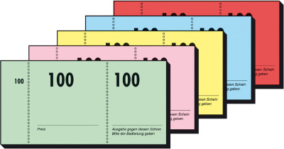 sigel bloc de numéro 1-100, 105 x 50 mm, 100 feuilles