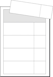 sigel billet d'entrée, 180 x 55 mm, imprimable, extra blanc