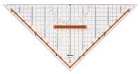 M+r equerre géométrique, plexiglas, hypoténuse: 230 mm