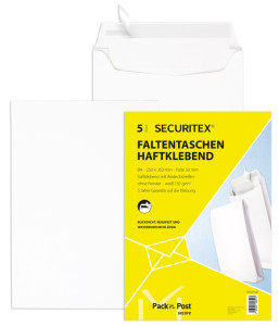 SECURITEX pochette d'expédition à soufflets, B4, blanc, sans