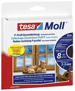 tesa Moll CLASSIC P-Pprofil Calfeutrage caoutchouc, blanc