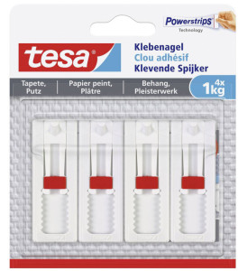 tesa Powerstrips Clou adhésif pour papier peint et plâtre,