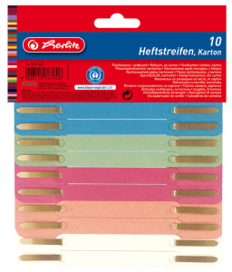 herlitz Relieur à lamelle, carton recyclé, couleurs assortie