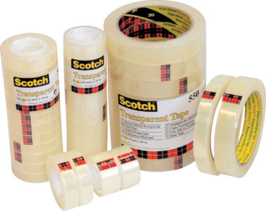 3M Scotch Ruban adhésif 550, transparent, 19 mm x 33 m