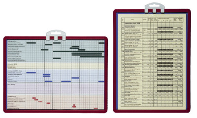 DURABLE Tableau d'information SHERPA, A4, cadre en rouge