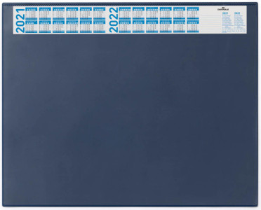 DURABLE Sous-mains avec calendrier de l'année en cours, bleu