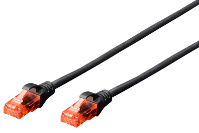DIGITUS câble de raccordement, Cat 6., U / UTP, 3,0 m, noir