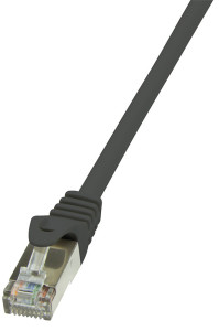 Le câble de raccordement LogiLink, Cat 6., F / UTP, 3,0 m, noir