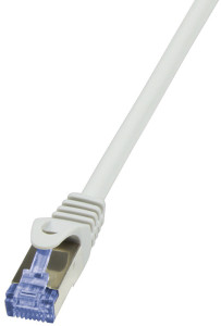 LogiLink Câble patch, Cat. 6A, S/FTP, 0,5 m, rose