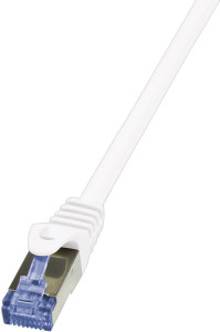 LogiLink câble de raccordement, Cat. 6A, S / FTP, 3,0 m, blanc