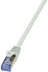 LogiLink Câble patch PrimeLine, Cat. 6A, S/FTP, 10 m, gris