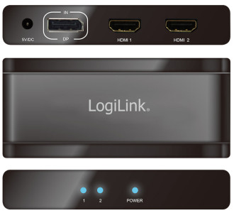 LogiLink 4K Displayport - Splitter HDMI, 2-fach