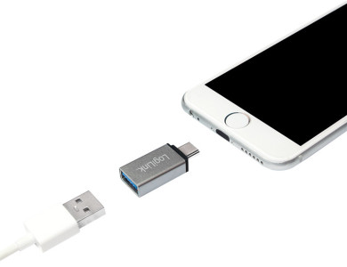 LogiLink kit d'adaptateur USB-C, 2 pièces, argent